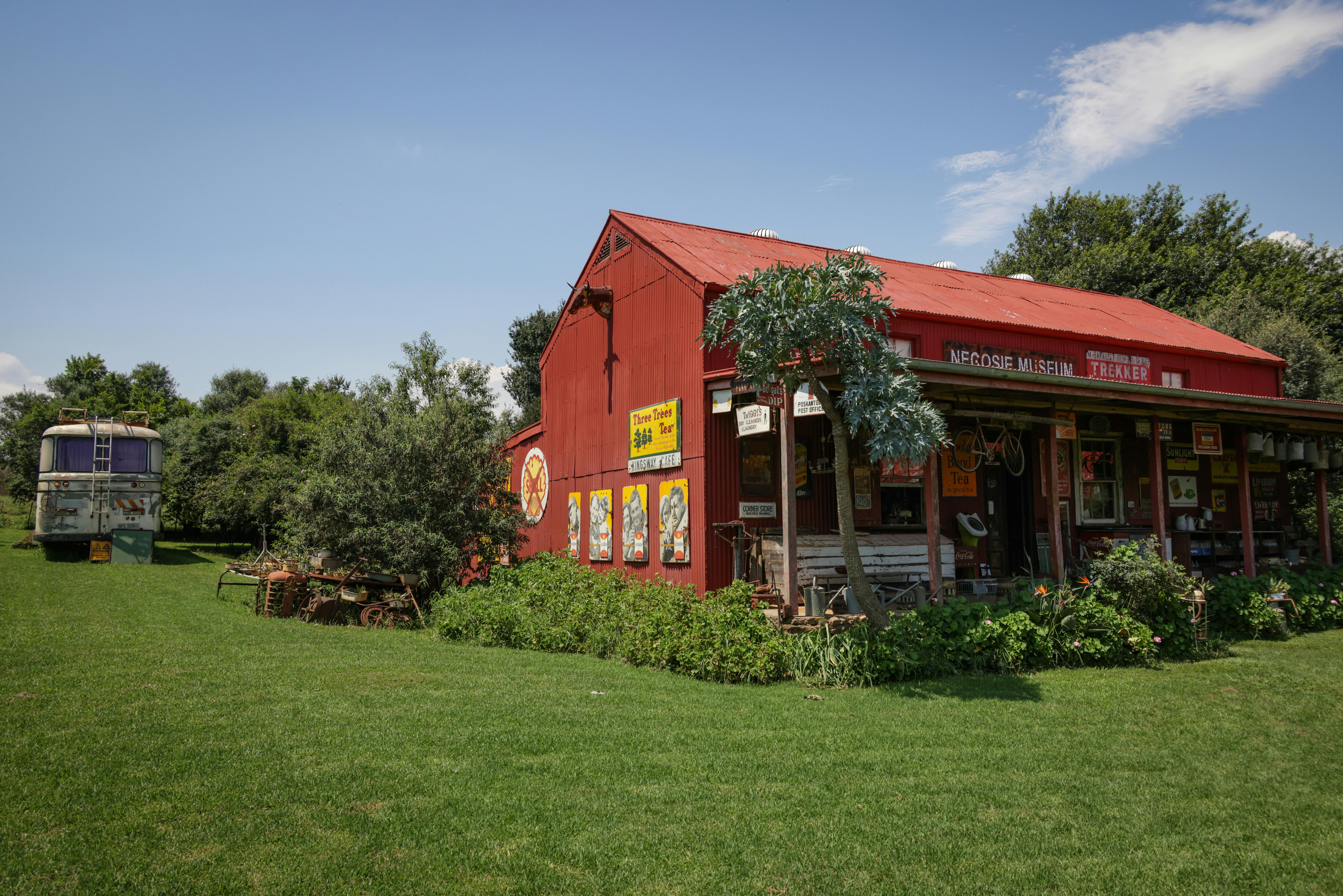 Farm supply store with seed, feed and fertiliser bags