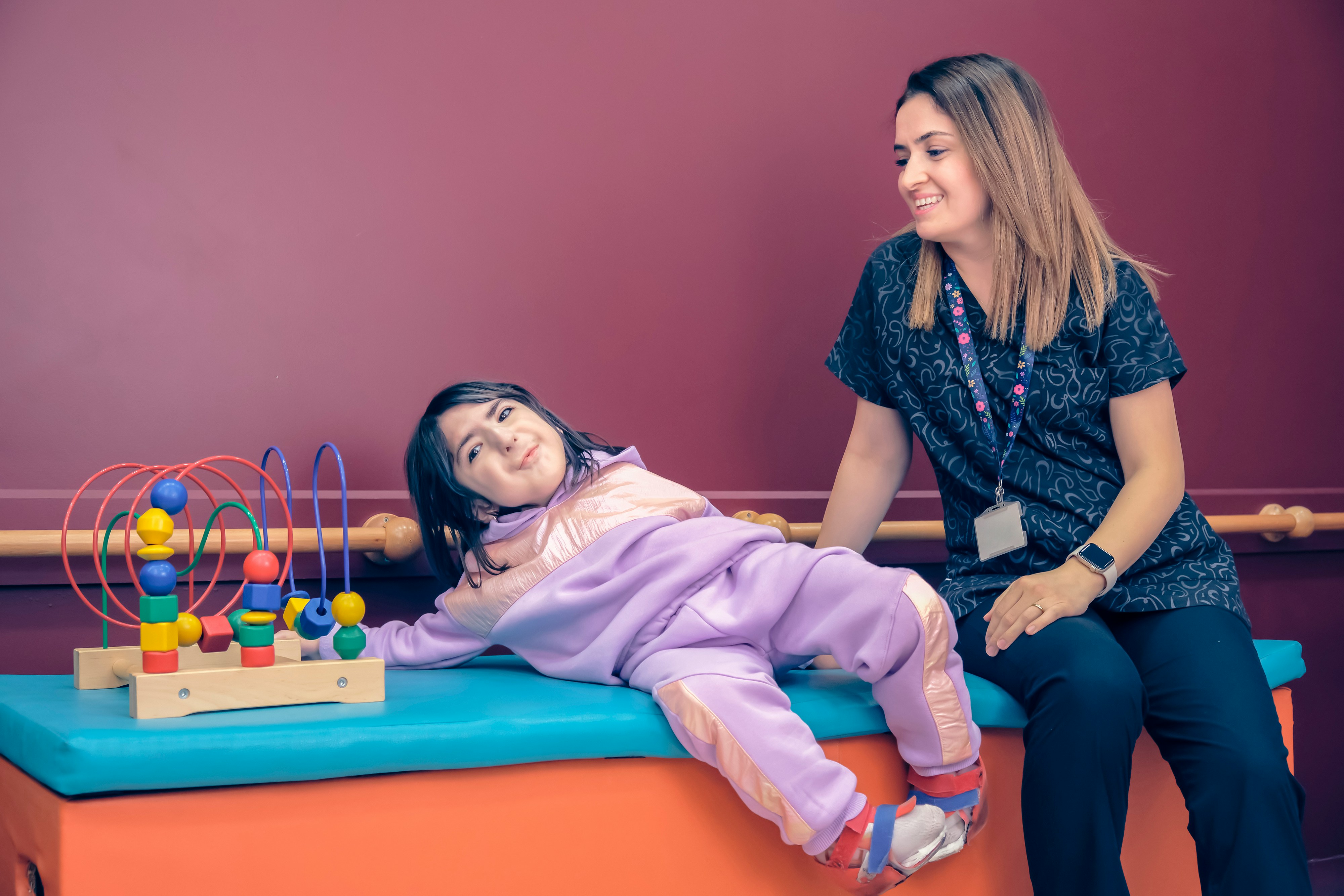Child-friendly speech therapy session