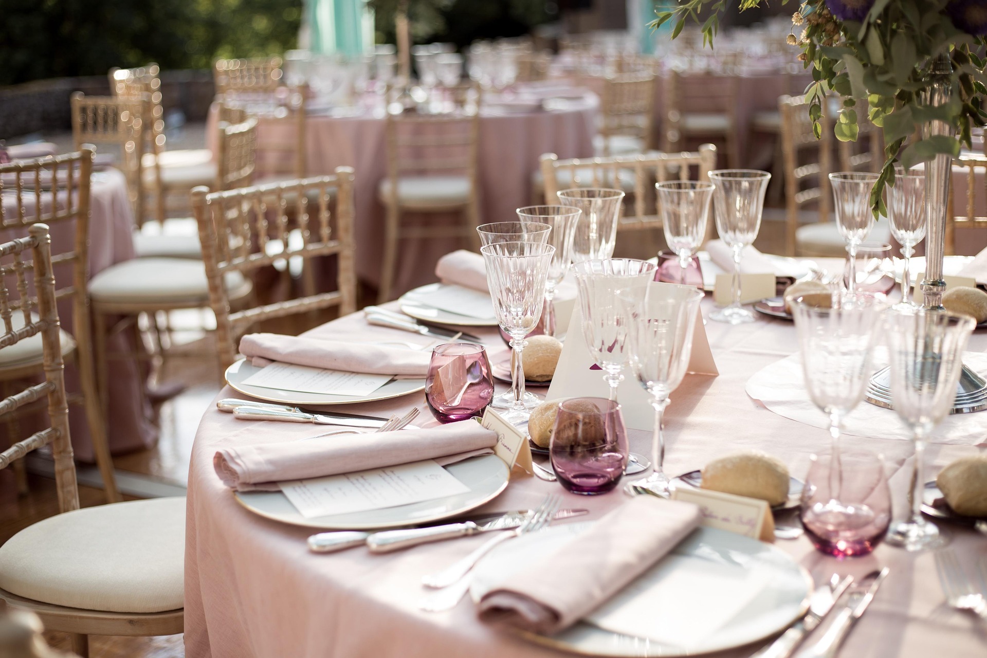 Luxury table setting for a celebration