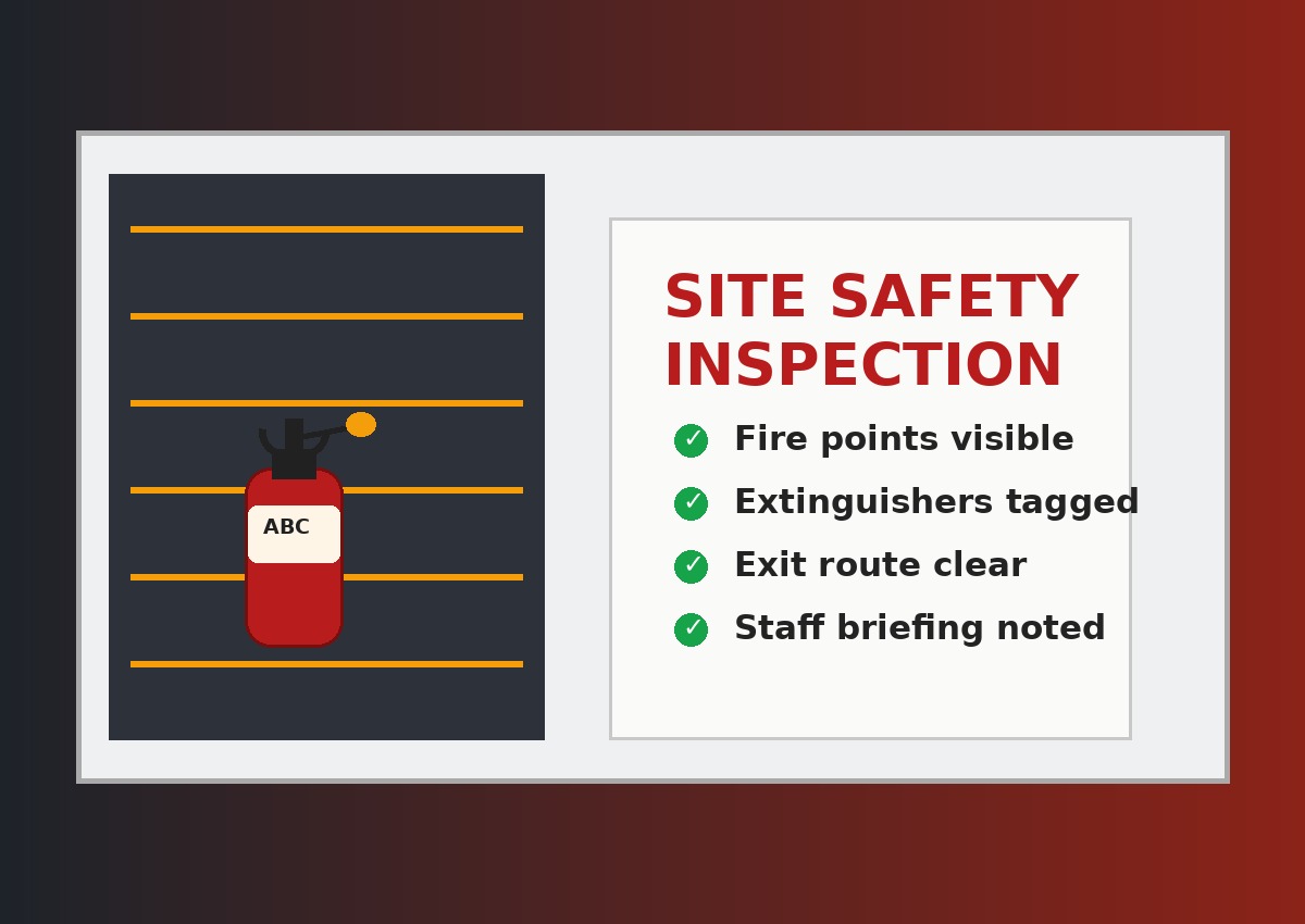 Staff fire safety briefing