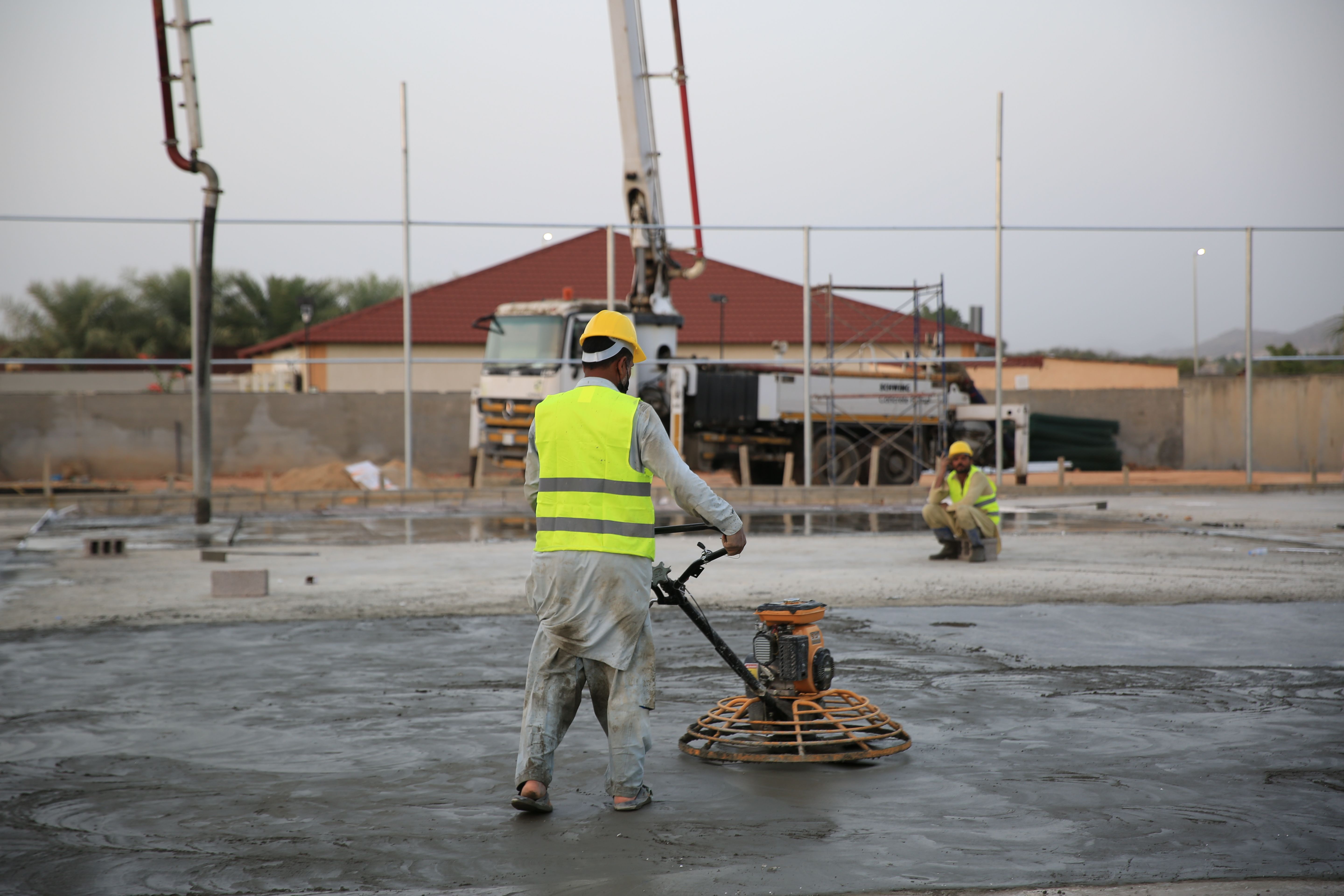 Concrete floor preparation before epoxy coating