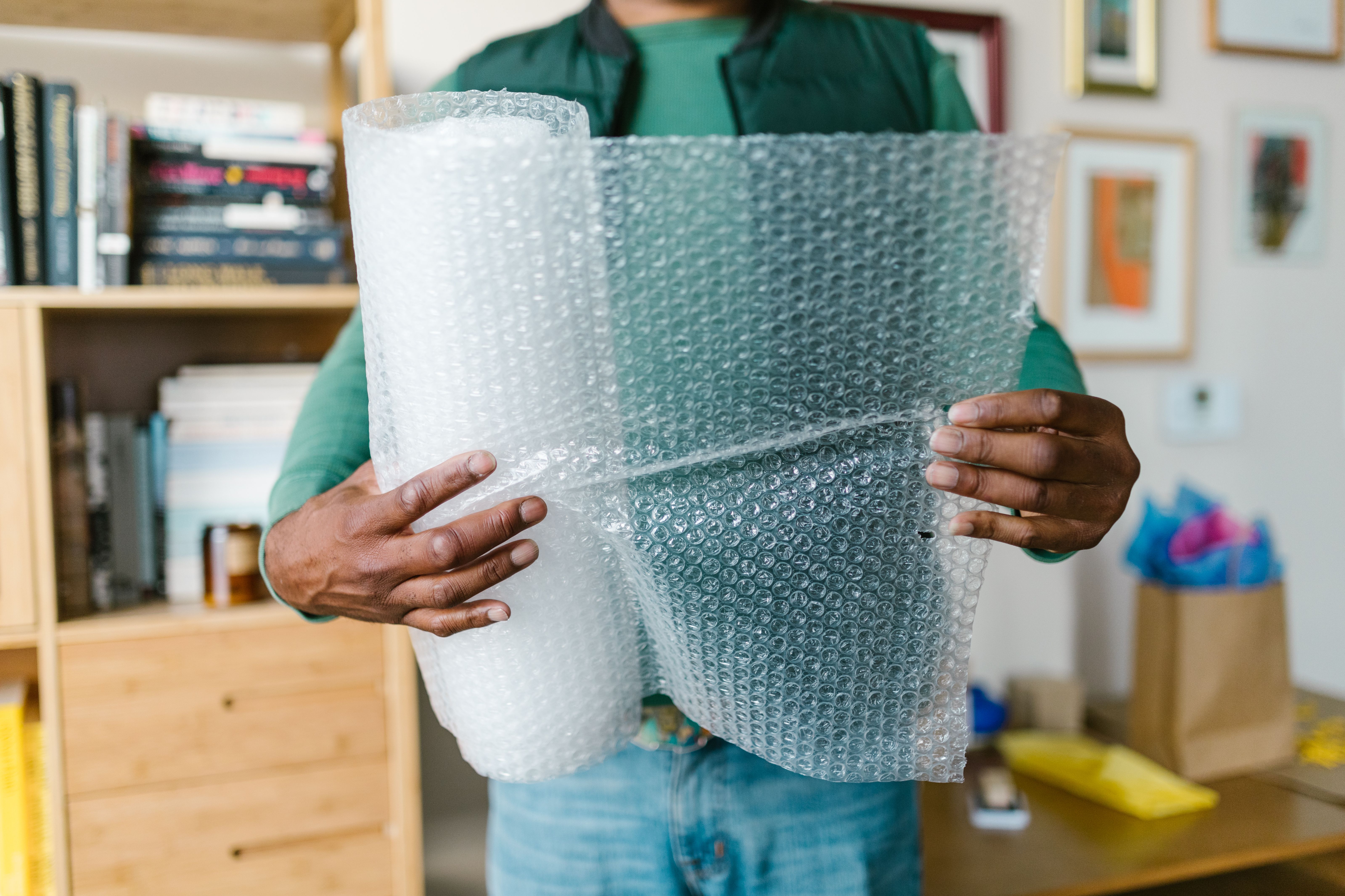 Packaging supplies including boxes, wrap and tape