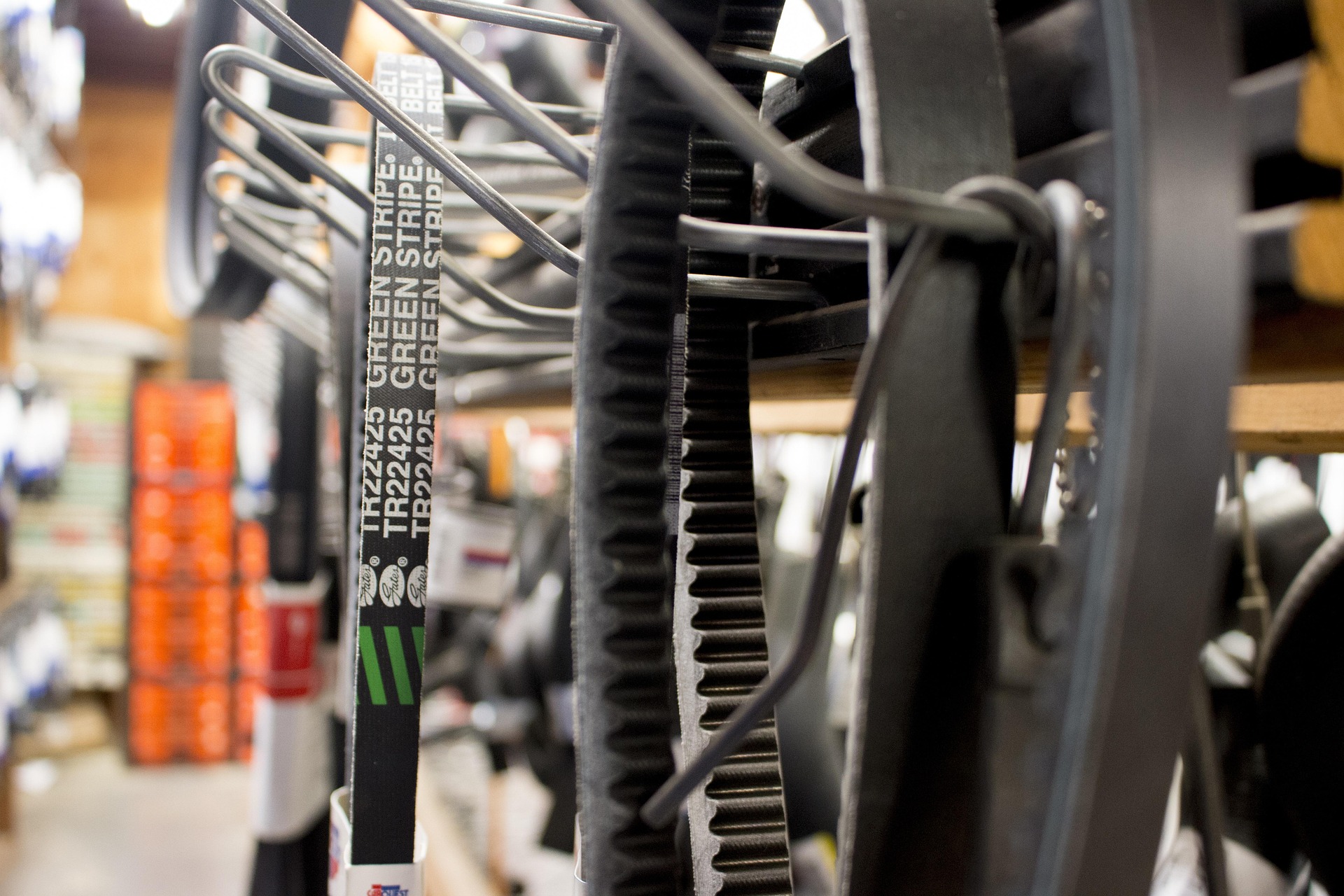 Shelves of auto spares and vehicle products