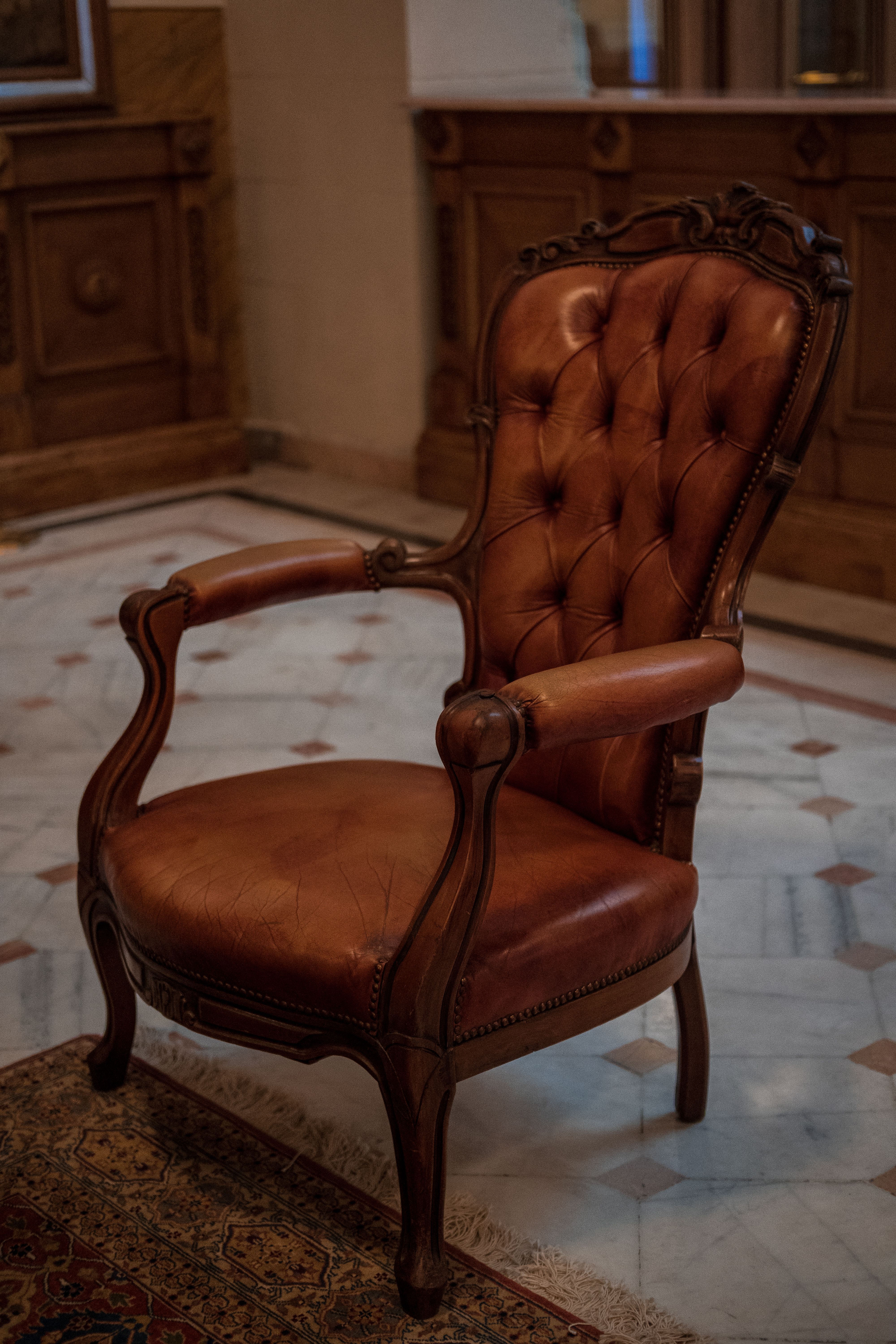 Restored upholstered chair